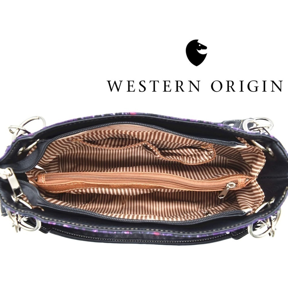💕Western Cowgirl Classic Shoulder Bag With Wallet Set💕 - Picture 6 of 7
